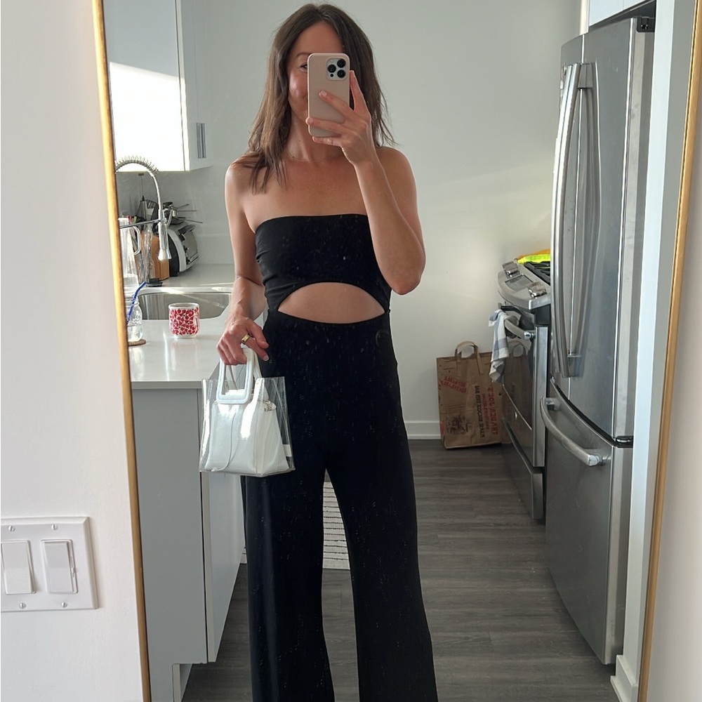 Norma Kamali Black Cutout Jumpsuit